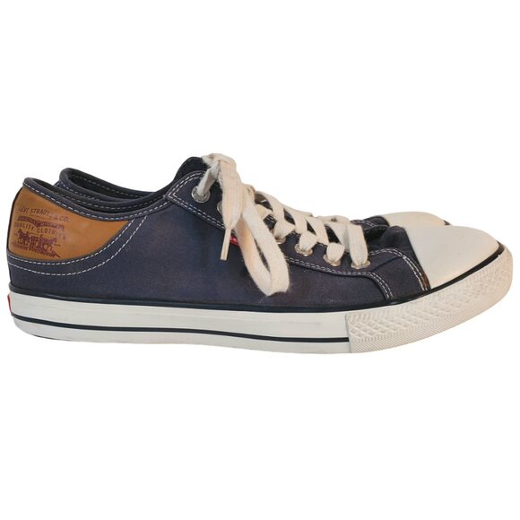 Levi's Men's Navy Canvas Lace Up Sneakers Size 12 - Picture 5 of 8